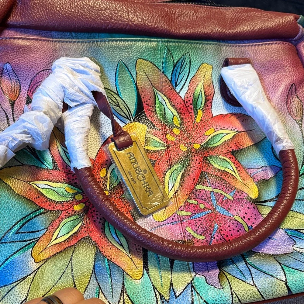 Anuschka Multicolor Floral Shoulder Bag - Picture 4 of 16